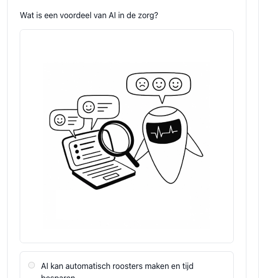 Voorbeeldvraag uit de microlearning